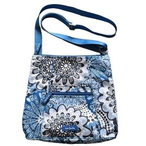 Vera Bradley Lighten Up Hipster Crossbody Blue Star Medallion